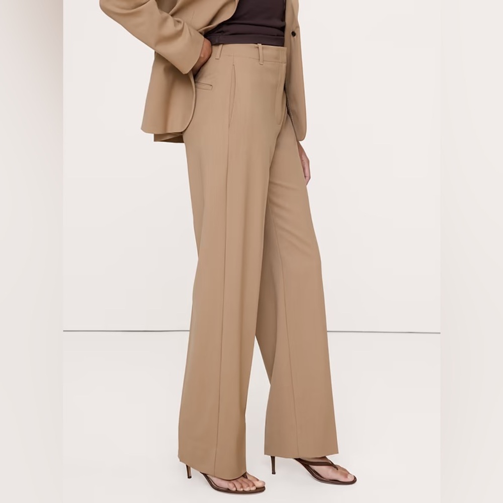 NEW! Banana Republic High-Rise Modern Straight Italian Wool Pant - Multiple 🖤
